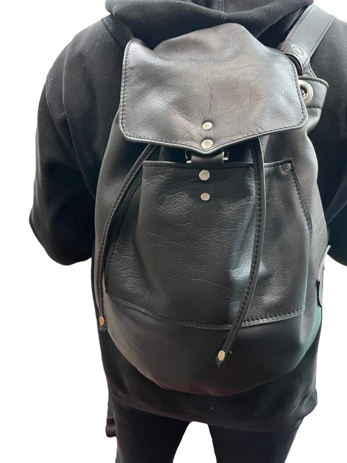 Drawstring Leather Bag - Maka Leathergoods