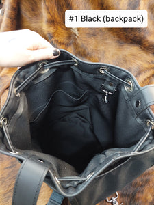 Drawstring Leather Bag